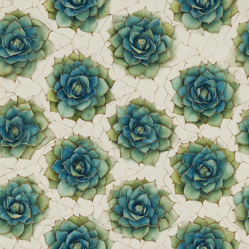 Succulent Geometry Wallpaper