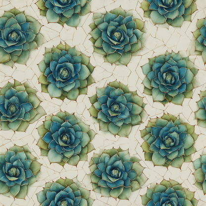 Succulent Geometry Wallpaper