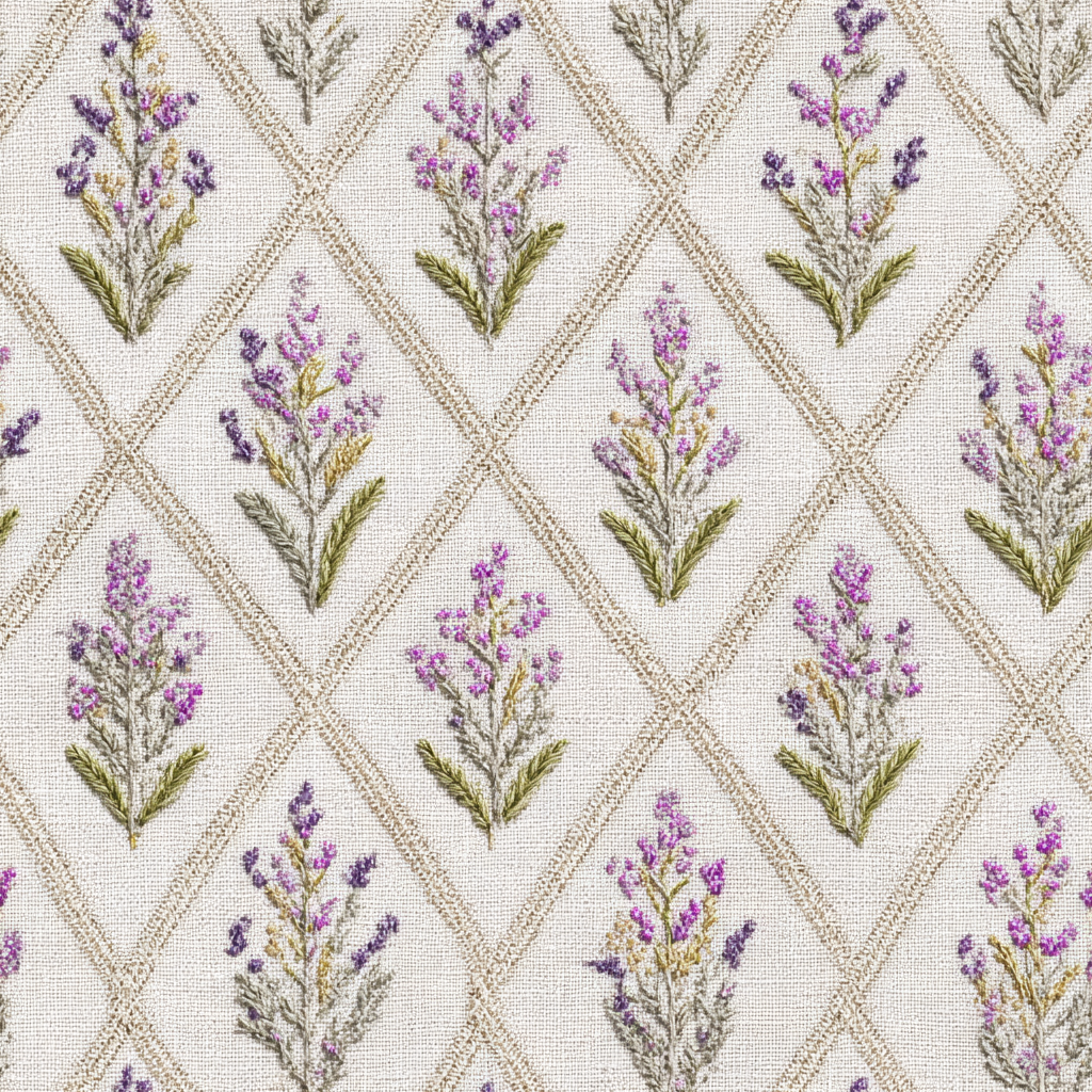 Lavender Lattice Whimsy Wallpaper