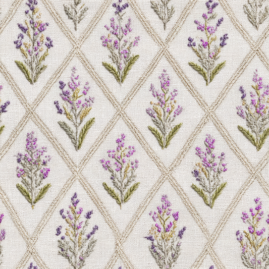 Lavender Lattice Whimsy Wallpaper
