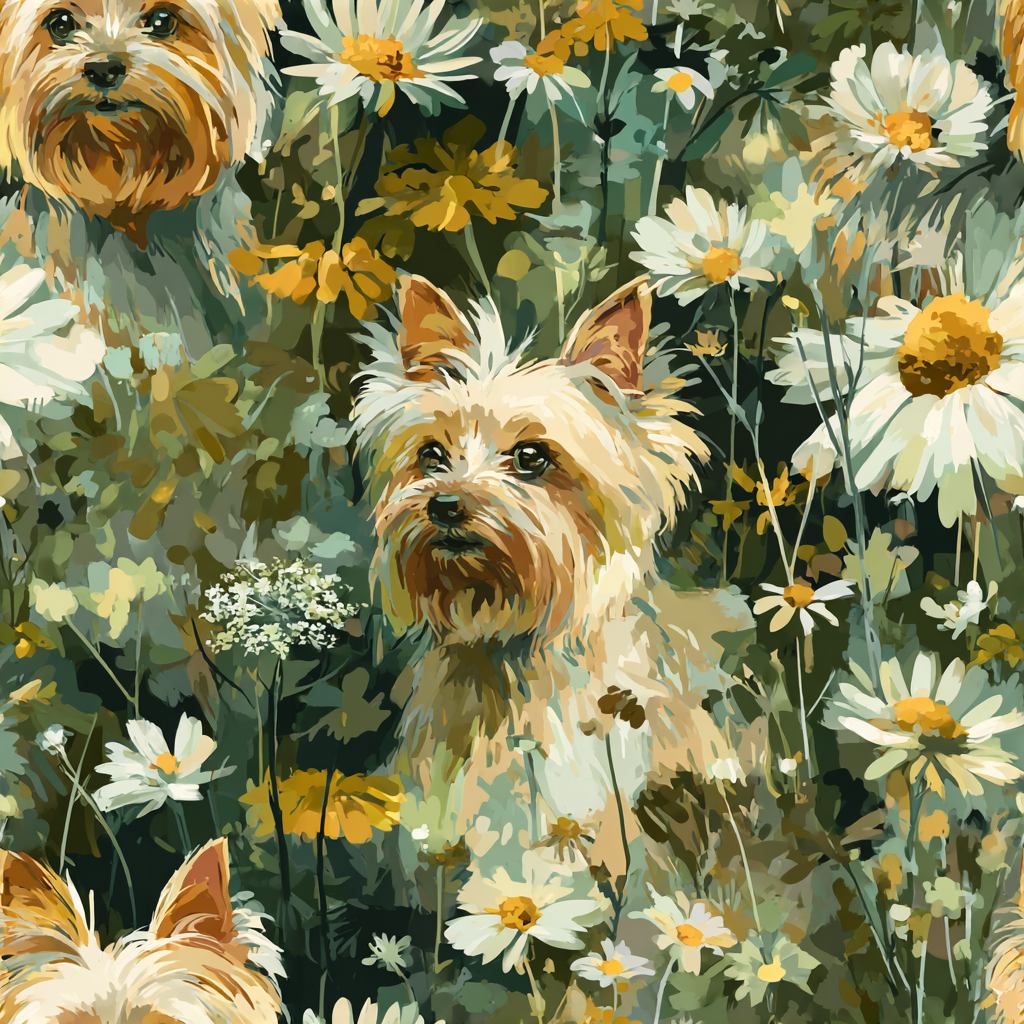 Meadow Yorkie Wallpaper