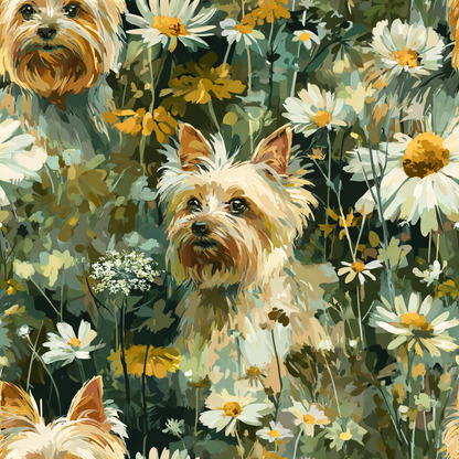 Meadow Yorkie Wallpaper