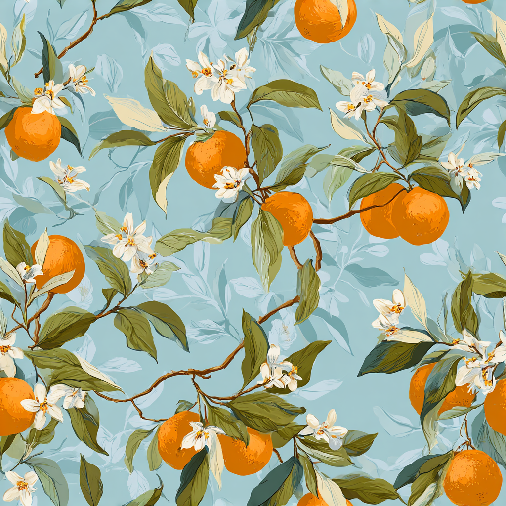 Citrus Grove Blossoms Wallpaper