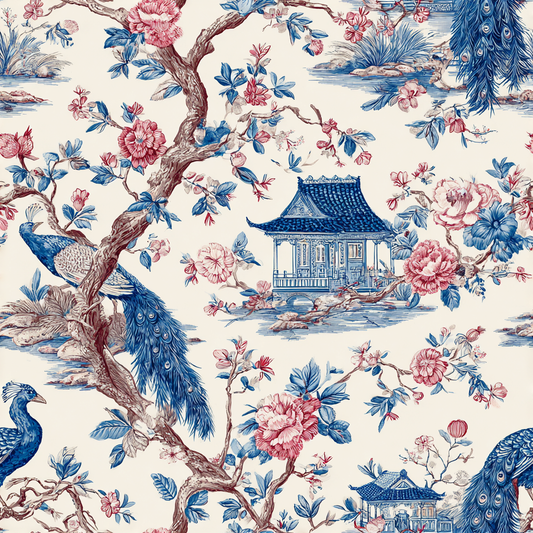Peacock Pavilion Wallpaper