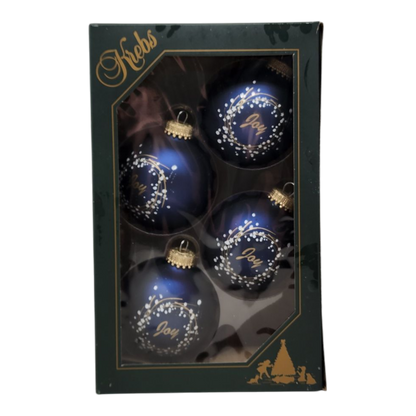 Krebs Value Glass Ball 4 pack - Joyful Wishes