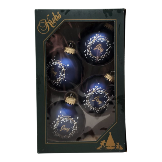 Krebs Value Glass Ball 4 pack - Joyful Wishes