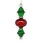 Egyptian Glass Two Tone Scalloped Ball Ornament