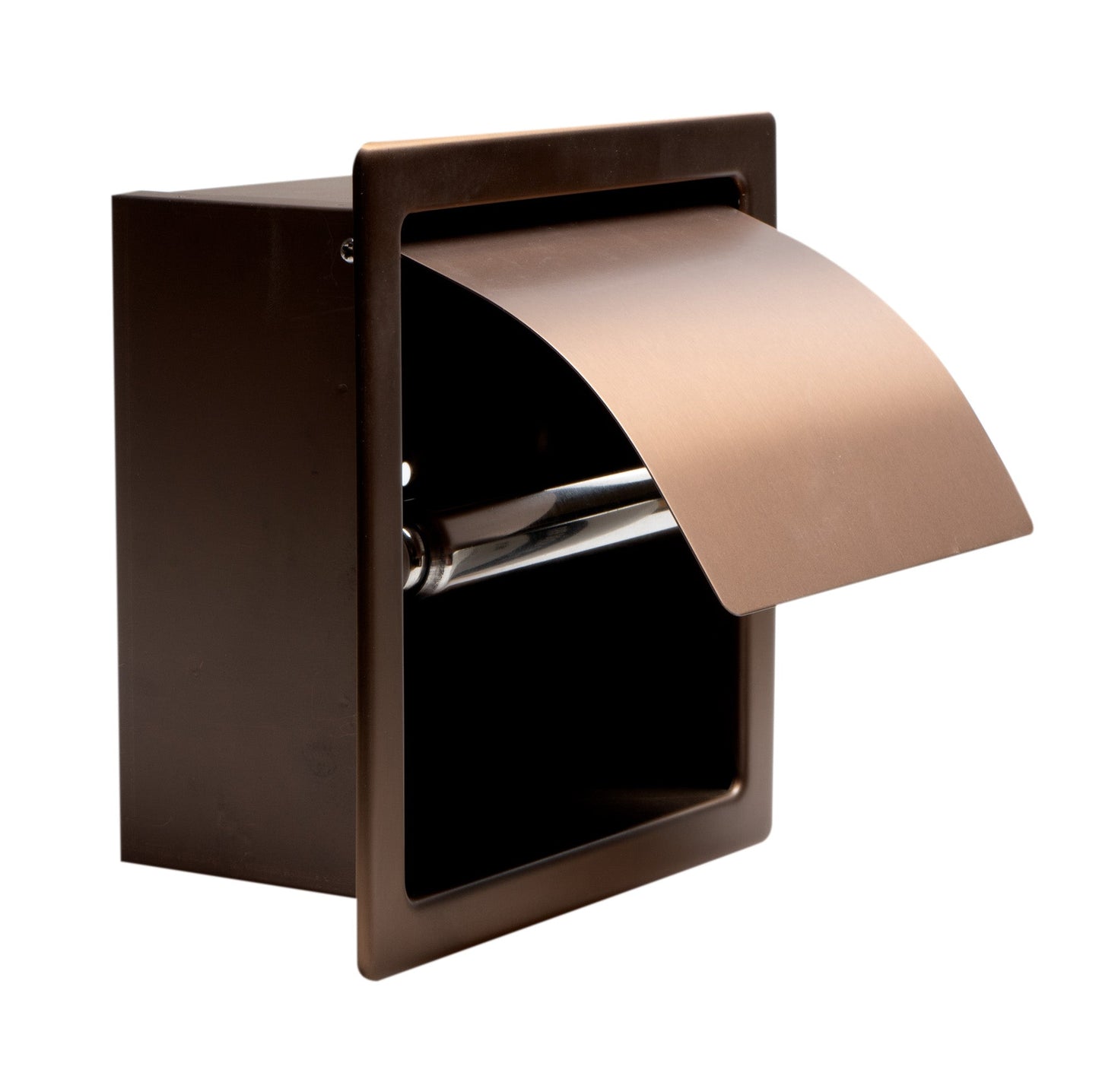 ALFI brand ABTPP77 Stainless Steel Recessed Toilet Paper Holder with Cover