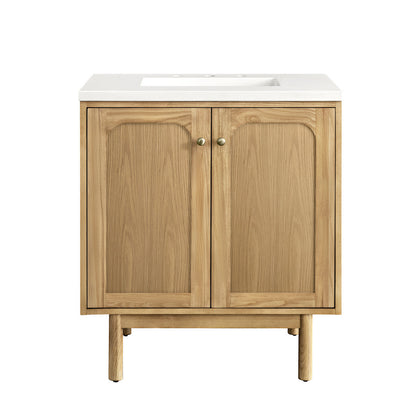 Laurent 30" Single Vanity Cabinet, Light Natural Oak