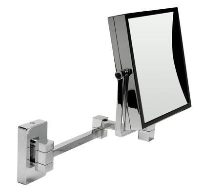 ALFI brand ABM8WS 8"  Square Wall Mounted 5x Magnify Cosmetic Mirror