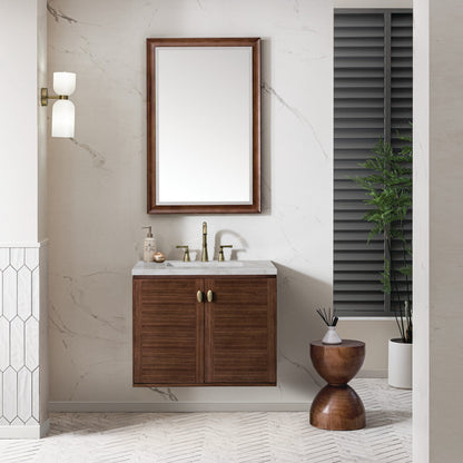 Amberly 30" Single Vanity Cabinet, Mid-Century Walnut