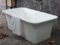 ALFI brand  AB9942 67" White Rectangular Solid Surface Smooth Resin Soaking Bathtub