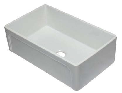 ALFI brand AB3320SB 33 inch Black Reversible Single Fireclay Farmhouse Kitchen Sink