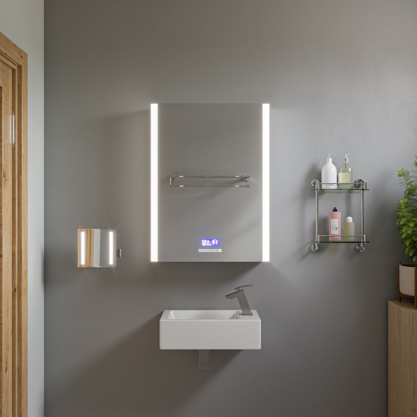 ALFI brand  ABC116 White 20" Small Rectangular Wall Mounted Ceramic Sink with Faucet Hole