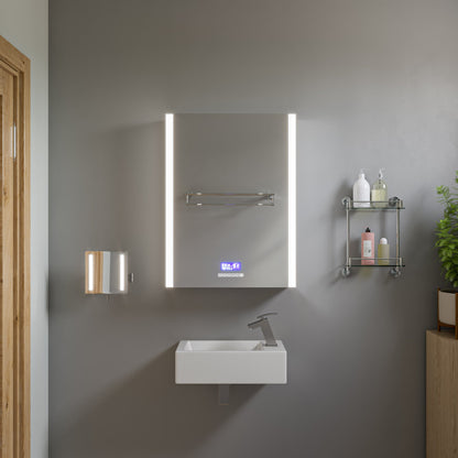 ALFI brand  ABC116 White 20" Small Rectangular Wall Mounted Ceramic Sink with Faucet Hole