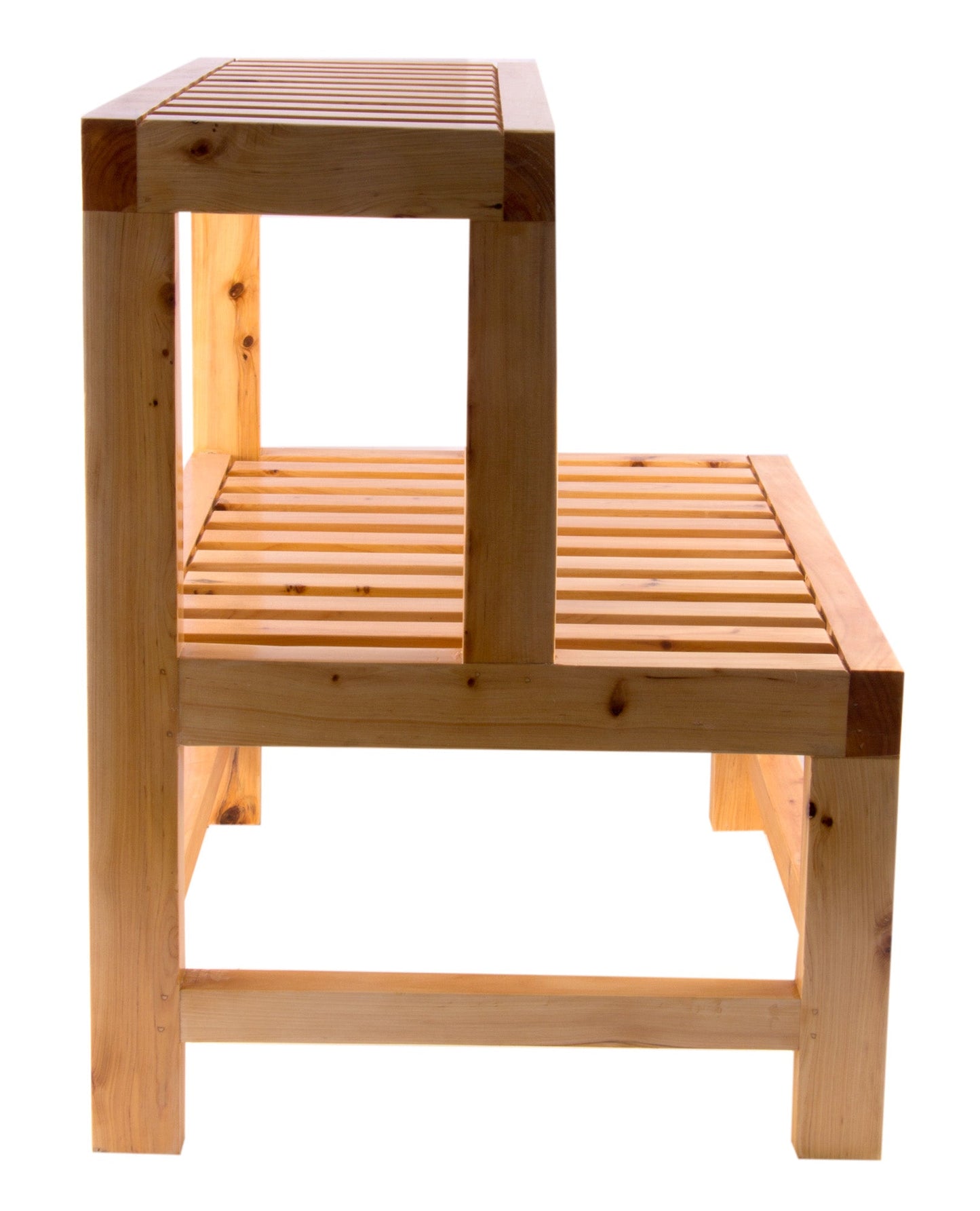 ALFI brand  AB4402 20" Double Wooden Stepping Stool Multi-Purpose Accessory