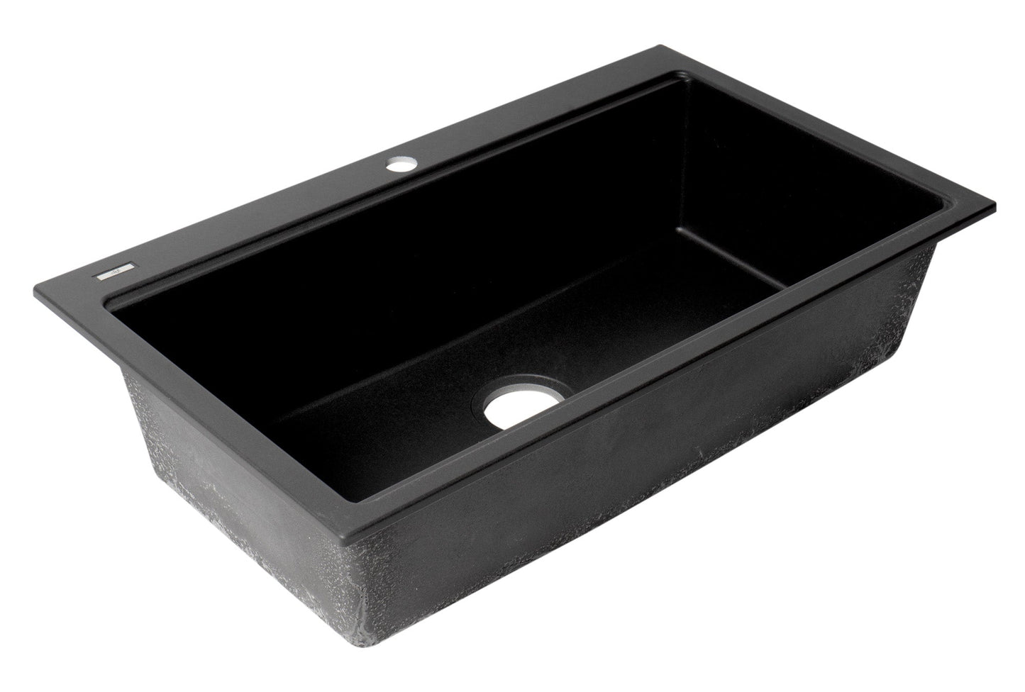 ALFI brand AB3418SBDI 33" Granite Composite Workstation Step Rim Single Bowl Drop In Sink with Accessories