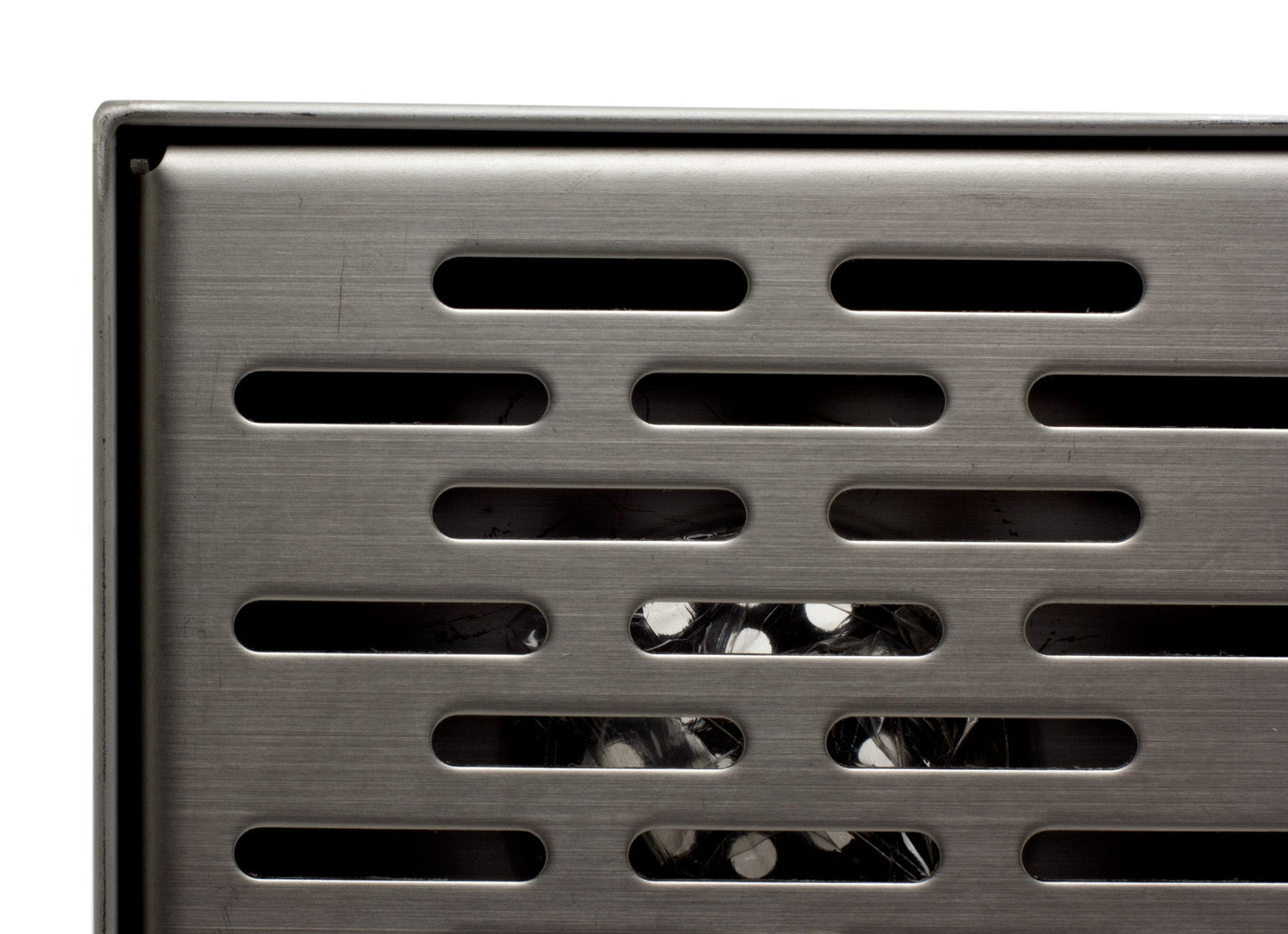 ALFI brand ABSD55C 5" x 5" Square Stainless Steel Shower Drain with Groove Holes