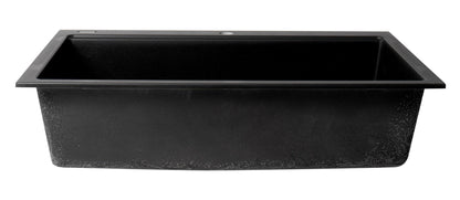 ALFI brand AB3418SBDI 33" Granite Composite Workstation Step Rim Single Bowl Drop In Sink with Accessories