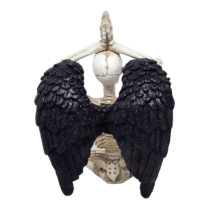 Yoga Skeleton Figurine - Urdhva Hastasana in Sukhasana Pose