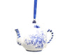 Porcelain Blue Teapot Ornament - Short