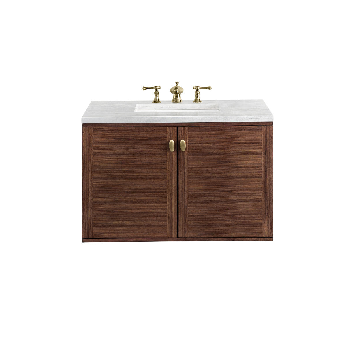 Amberly 36" Single Vanity Cabinet, Mid-Century Walnut