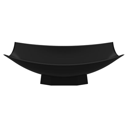 ALFI brand  AB9992BM Black Matte 71" Solid Surface Resin Free Standing Hammock Style Bathtub