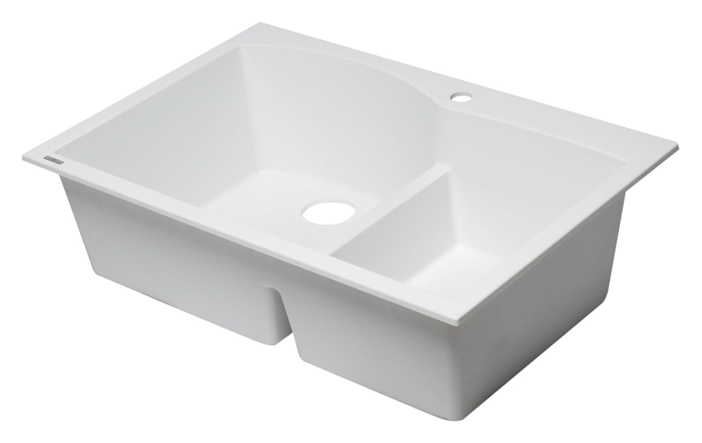 ALFI brand AB3320DI 33" Double Bowl Drop In Granite Composite Kitchen Sink