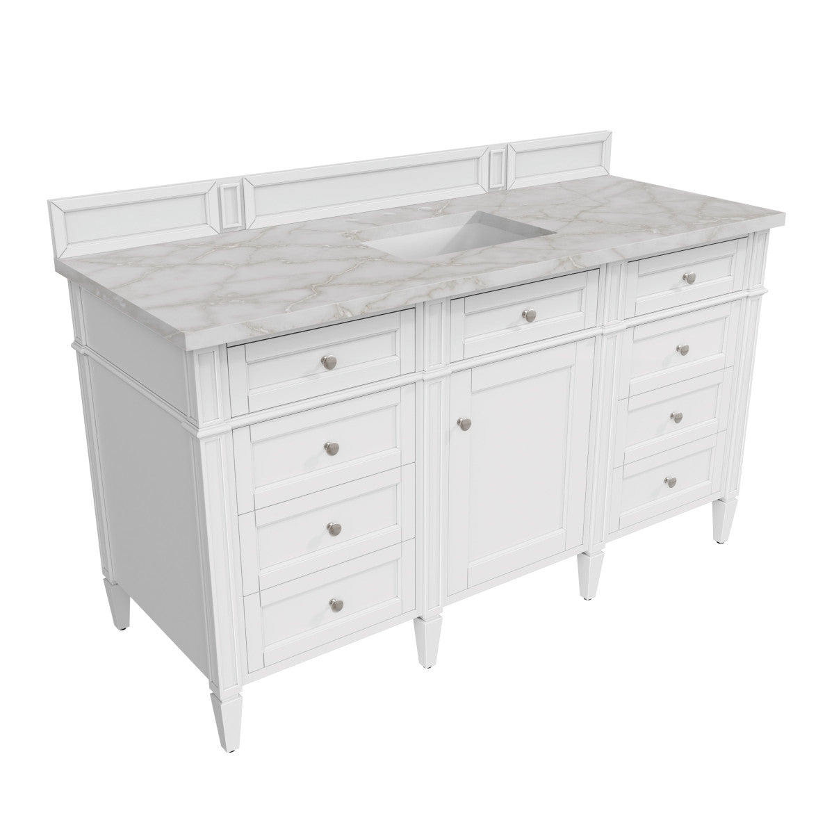 Brittany 60" Single Vanity in Bright White