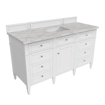 Brittany 60" Single Vanity in Bright White