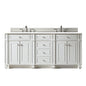 Bristol 72" Double Vanity Cabinet, Bright White