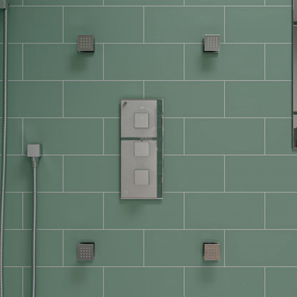 ALFI brand AB3820 2" Square Adjustable Shower Body Spray