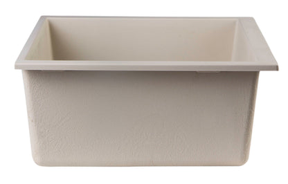 ALFI brand AB2420UM 24" Undermount Single Bowl Granite Composite Kitchen Sink