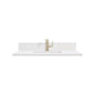 36" Single Top, Single-Hole, 3 CM White Zeus Silestone w/ Backsplash & Sink