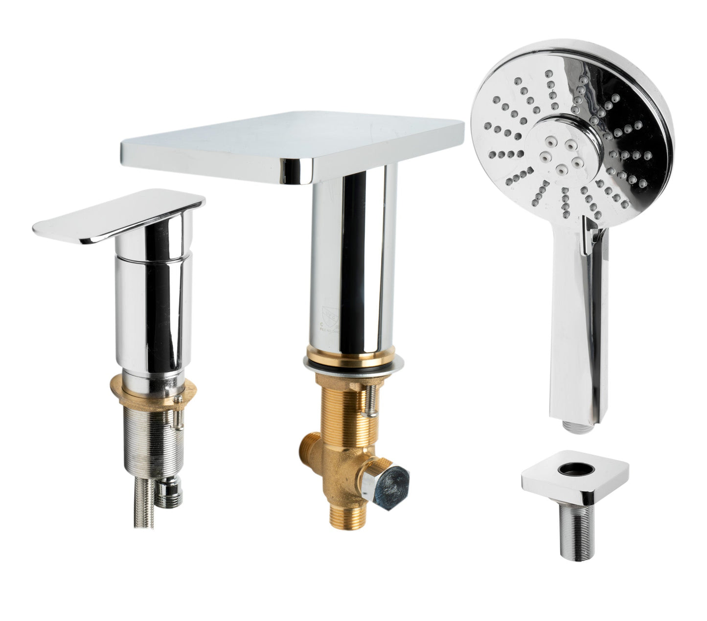 ALFI brand AB2879 Deck Mounted Tub Filler with Hand Held Showerhead