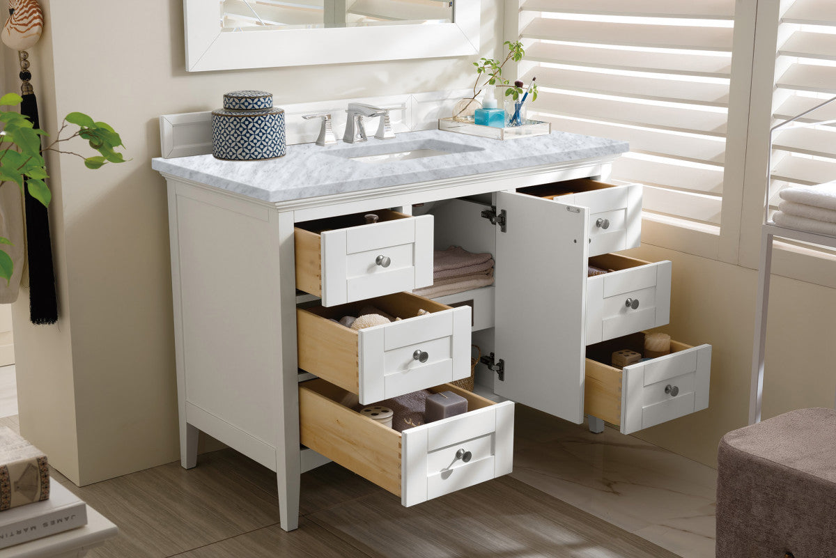 Palisades 48" Single Vanity Cabinet, Bright  White
