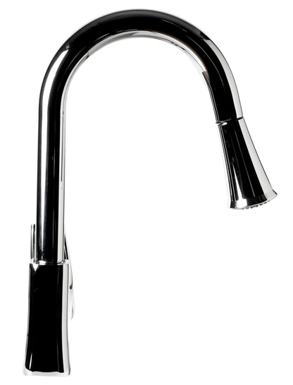 ALFI brand ABKF3889 Square Gooseneck Pull Down Kitchen Faucet