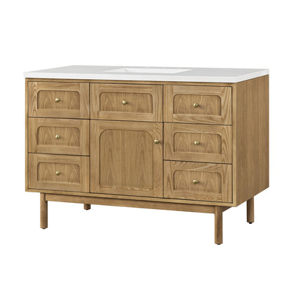 Laurent 48" Single Vanity Cabinet, Light Natural Oak
