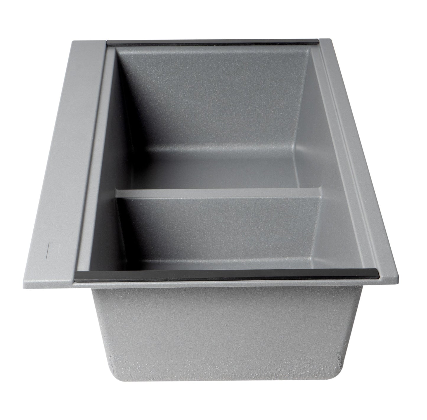 ALFI brand AB3418DBUM 33" Granite Composite Workstation Step Rim Double Bowl Undermount Sink with Accessories