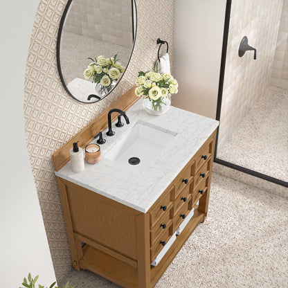 Malibu 36" Single Vanity Cabinet, Amber Birch
