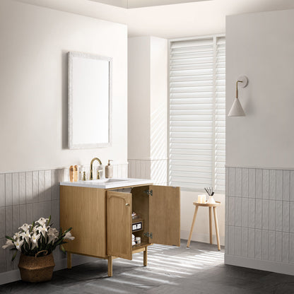 Laurent 30" Single Vanity Cabinet, Light Natural Oak