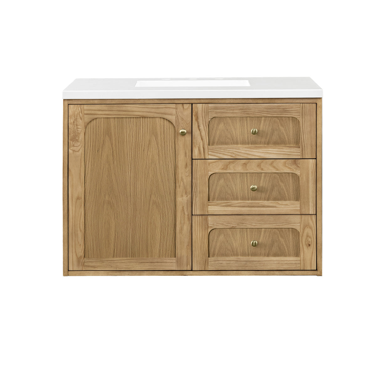 Laurent 36" Single Vanity Cabinet, Light Natural Oak