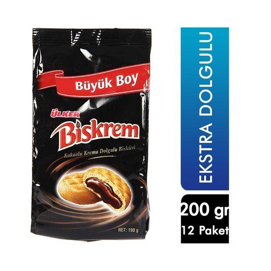 Ülker Biskrem Cookies 200g - Delicious Cream-Filled Biscuit Treats for Snack Lovers