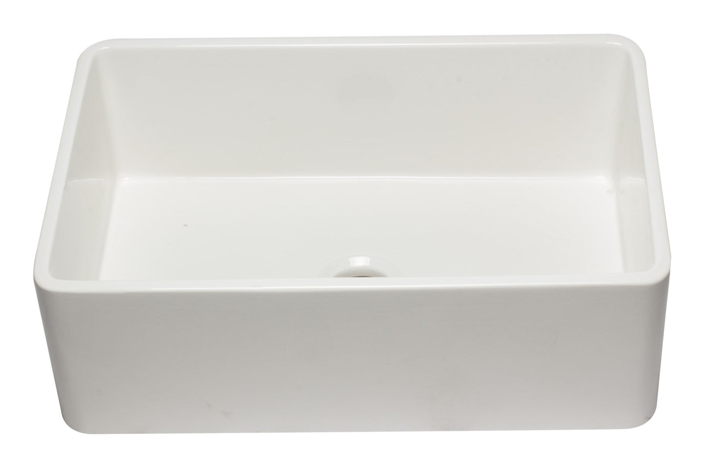 ALFI brand AB3020SB 30 inch Biscuit Reversible Single Fireclay Farmhouse Kitchen Sink