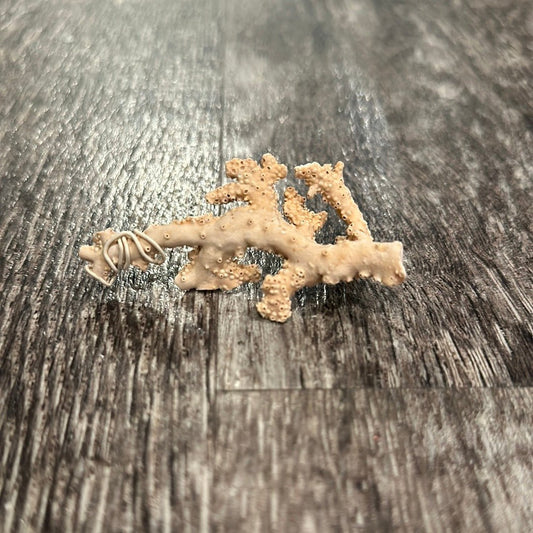 Ultra RARE Vintage Ivory Peach Stylaster Coral- 3.75"x1.5"x1"