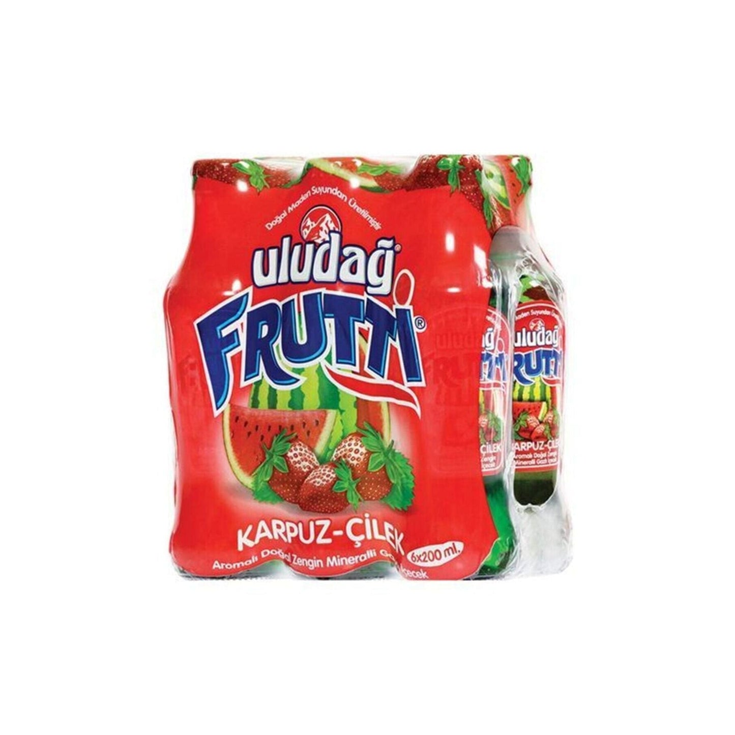 Uludağ Frutti Çilek Aromalı Soda 6X200 Ml