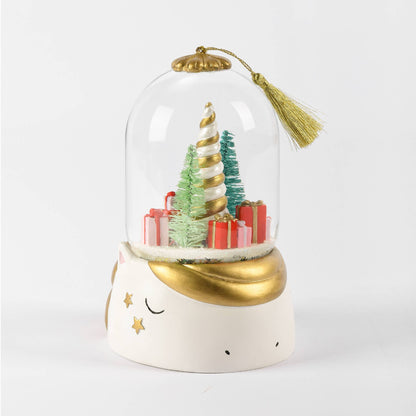Unicorn Dome Christmas Snow Globe