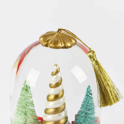 Unicorn Dome Christmas Snow Globe