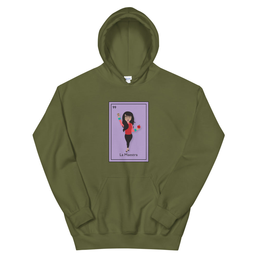 La Maestra Loteria Card Teacher Hoodie