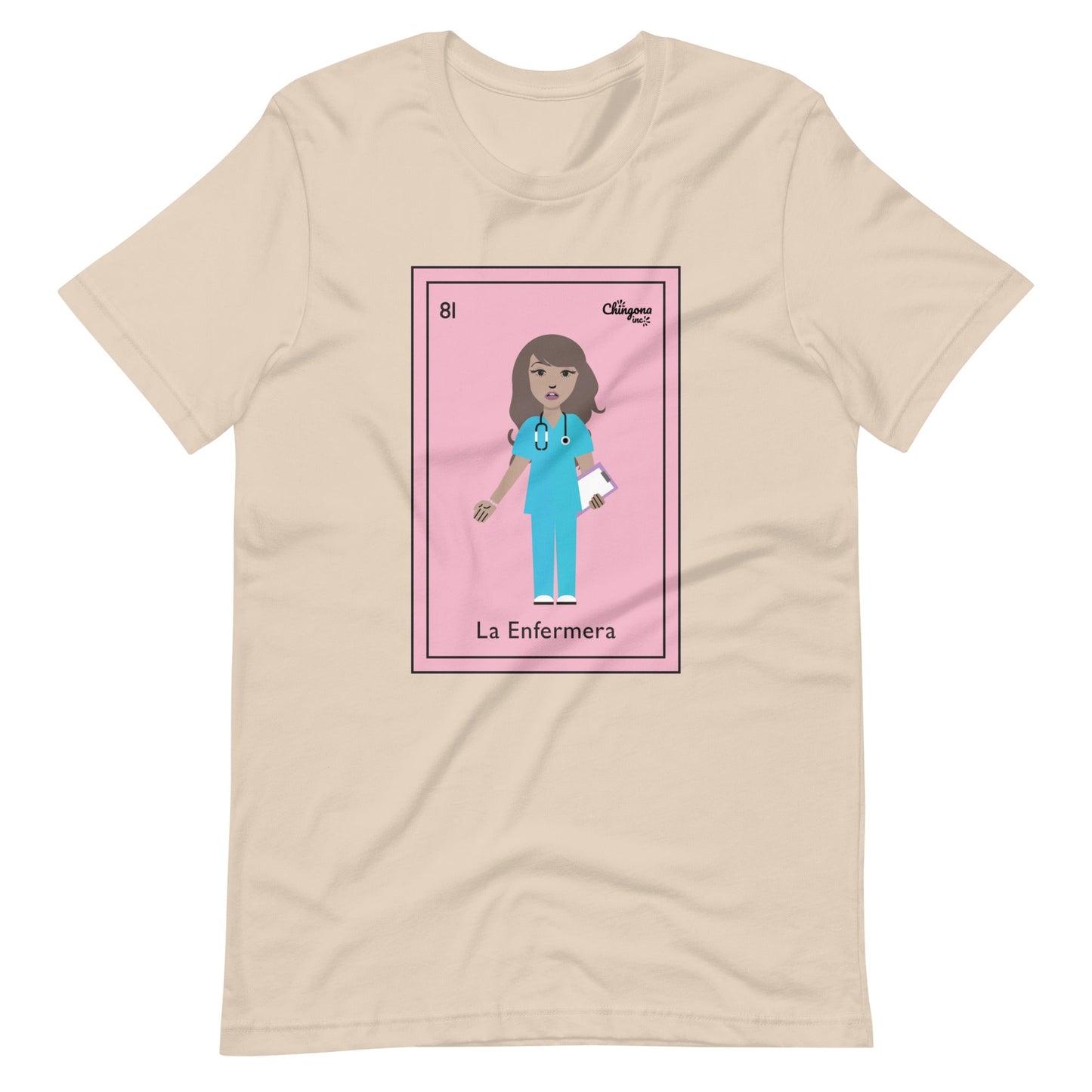 La Enfermera Mexican Loteria Card T-Shirt